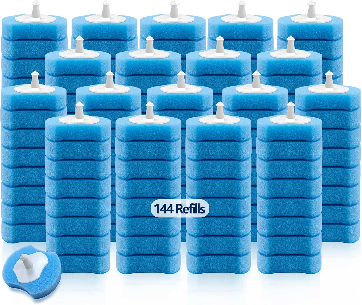 144 Count Toilet Brush Refills Upgrade for Bathroom Cleaning