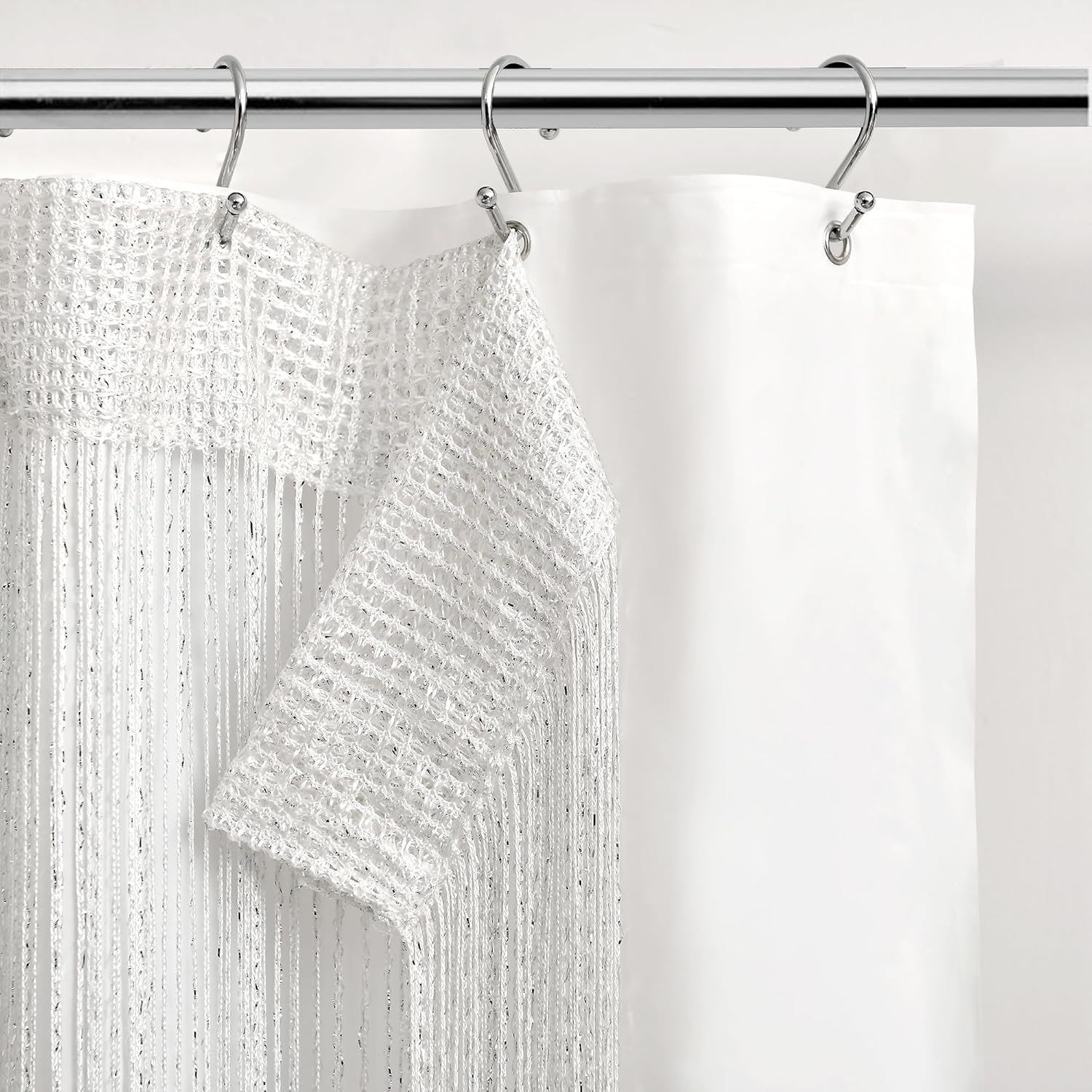 Lush Decor Night Sky String Thread Shower Curtain Set