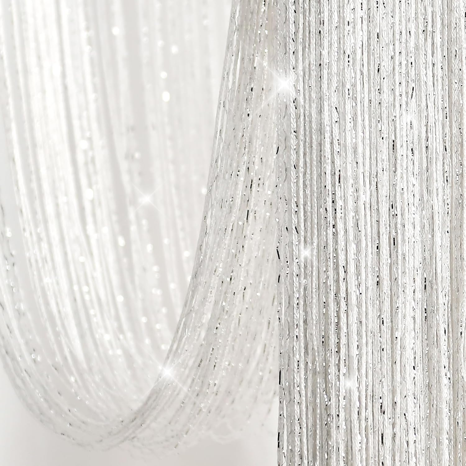 Lush Decor Night Sky String Thread Shower Curtain Set