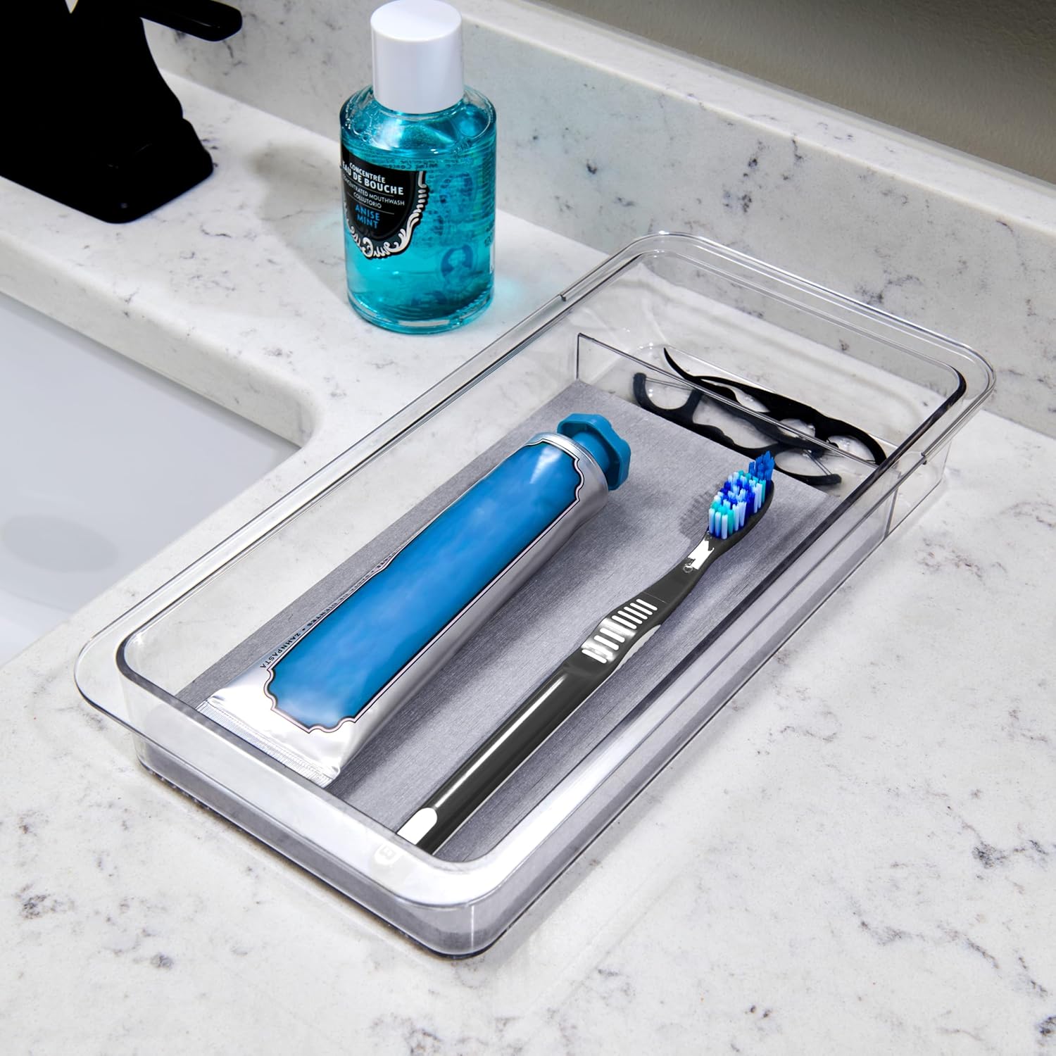 Madesmart Dental Tray Drawer Organizer with Drying Stone