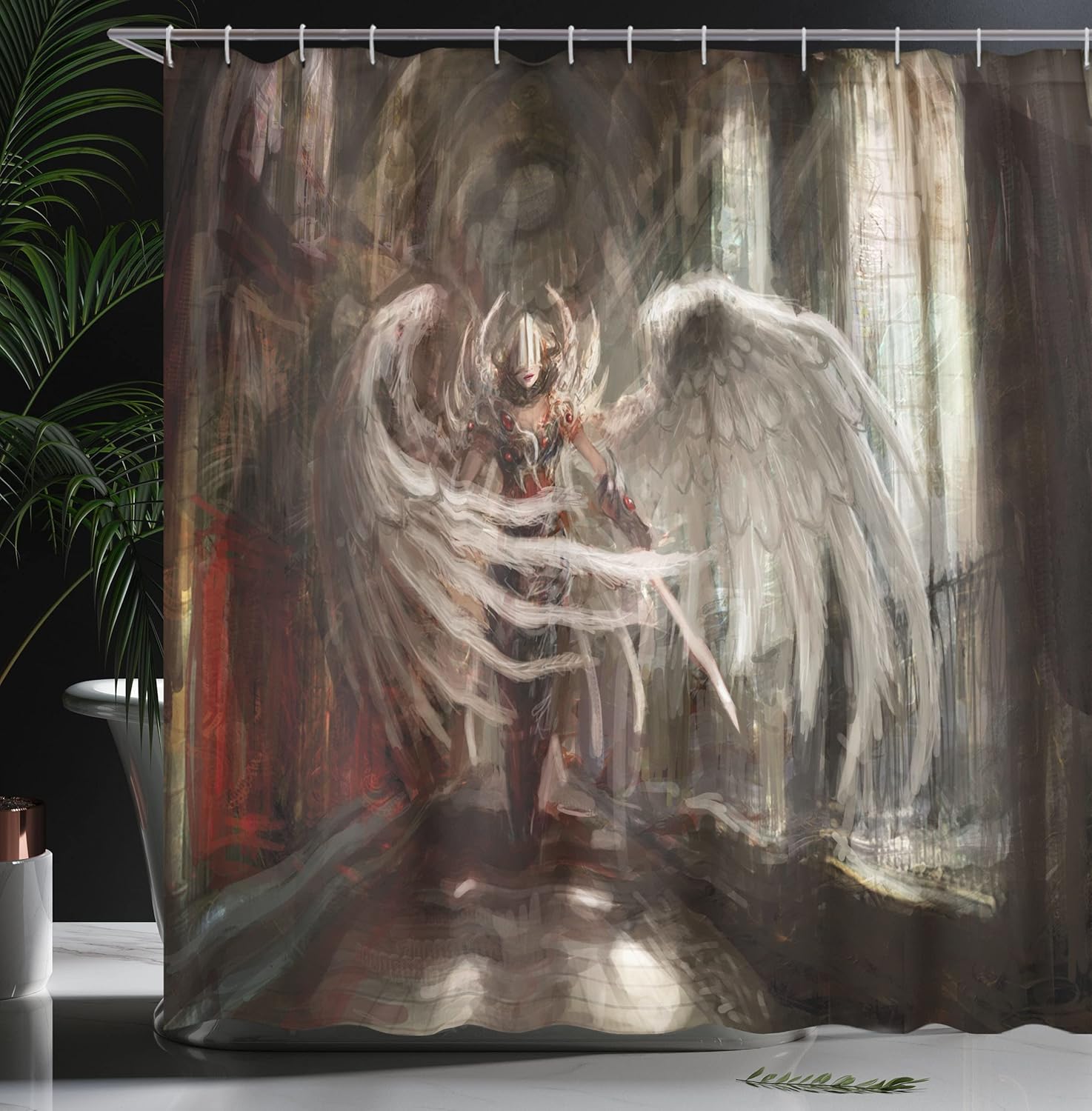 Ambesonne Fantasy Shower Curtain with 12 Hooks 69 x 70