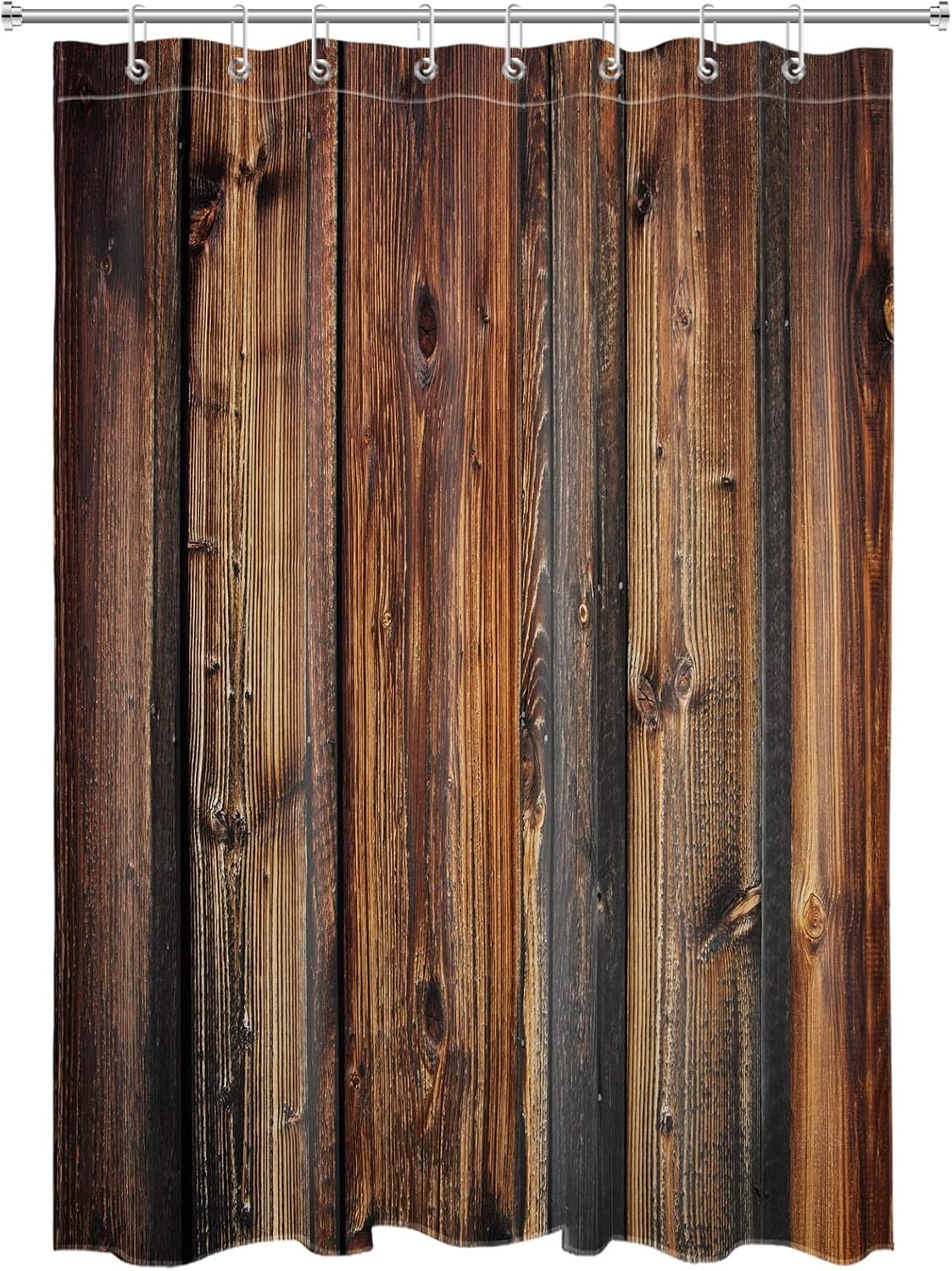 LB Western Brown Barn Door Shower Curtain Set 48x72 Inch