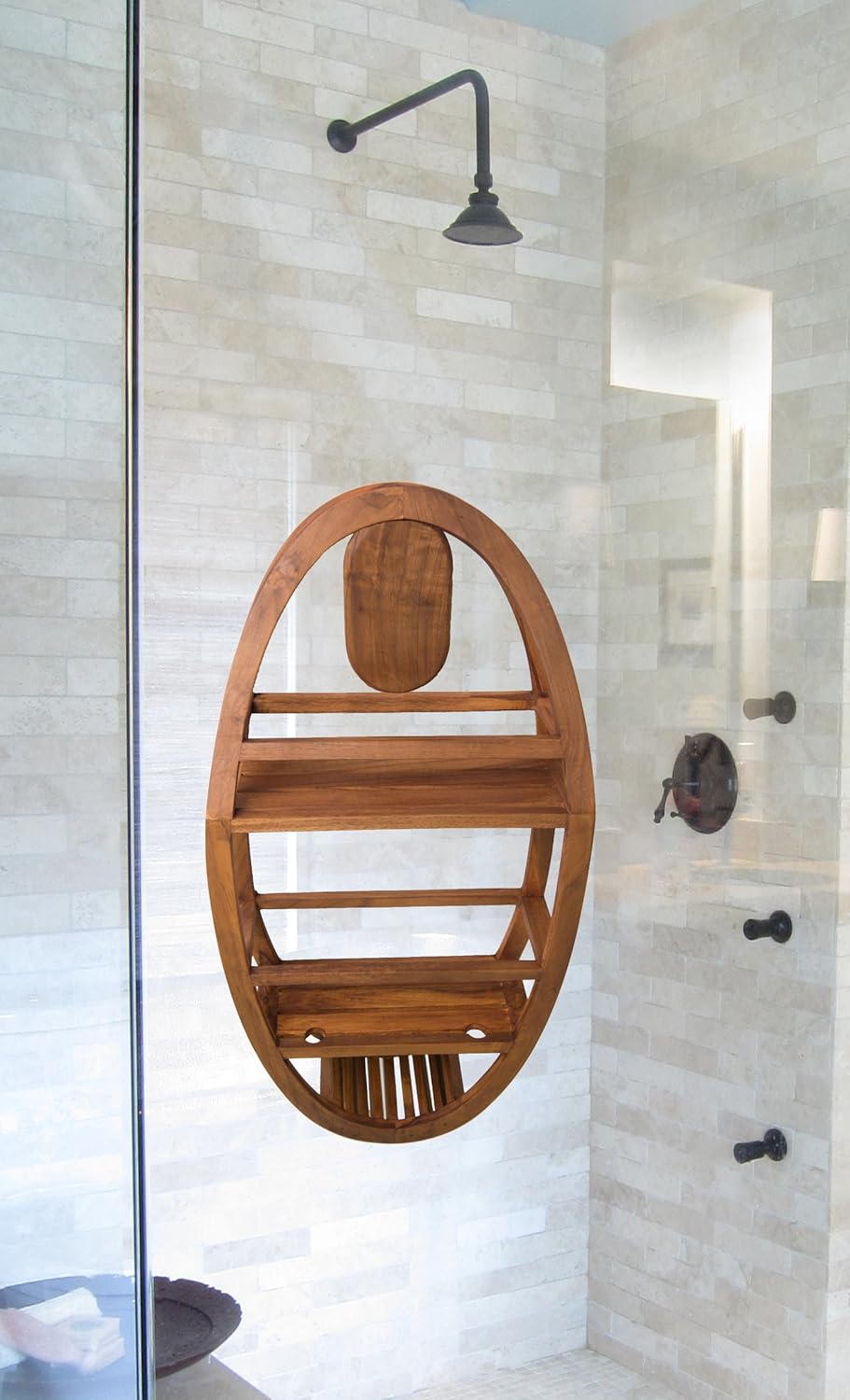 AquaTeak Original Moa Teak Shower Suction Holder