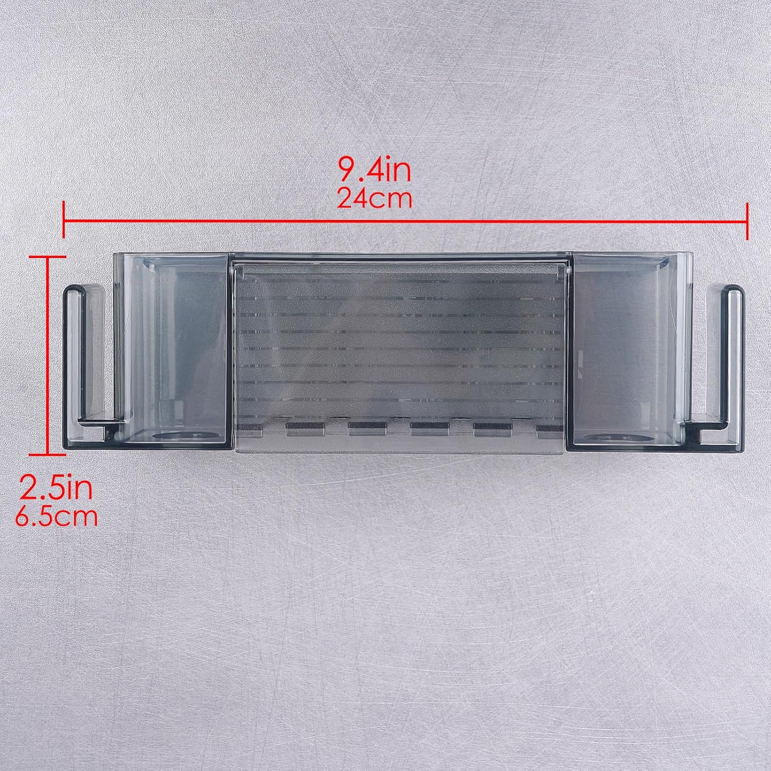 5 Slots Wall Mount Toothbrush Holder with Cover - Gray Large