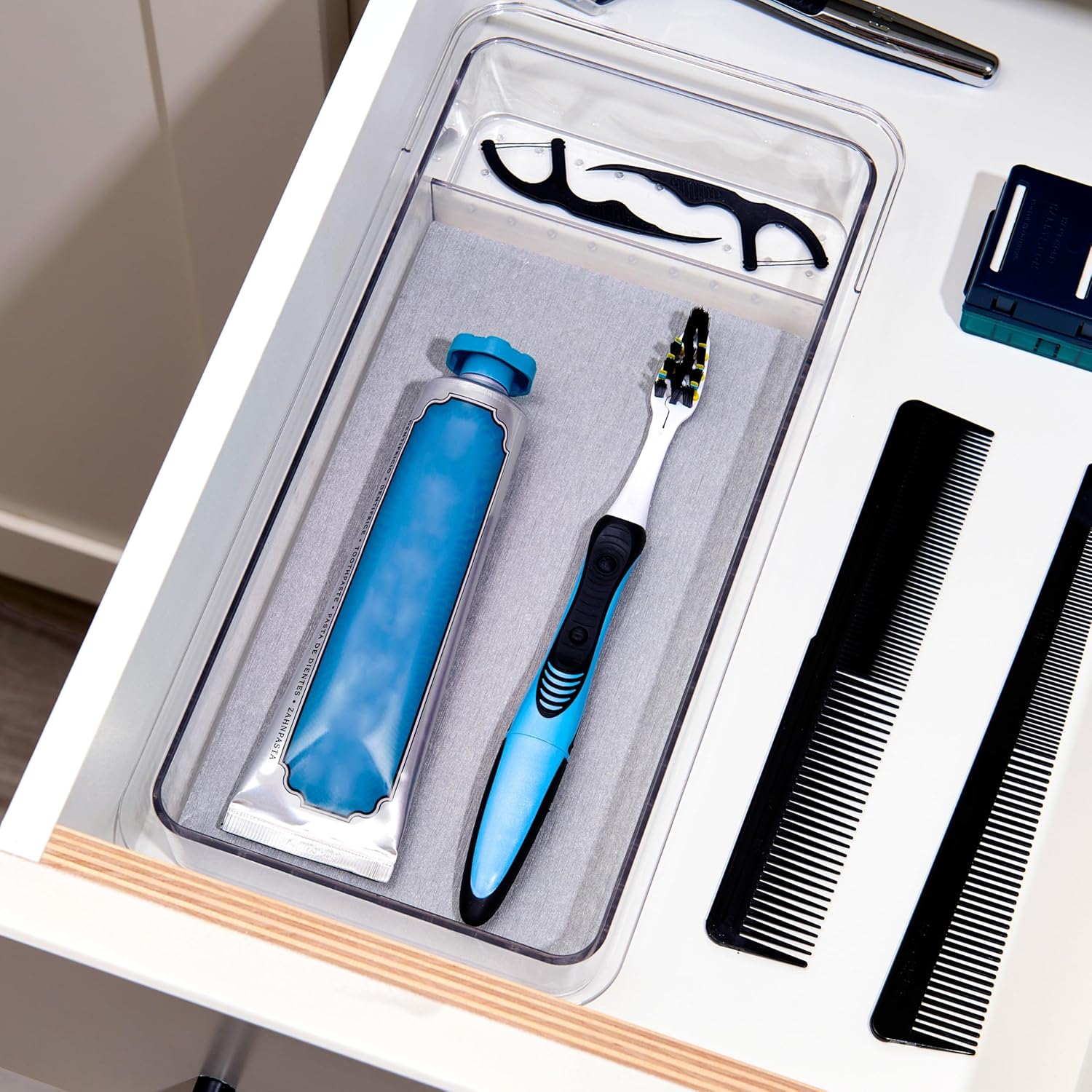 Madesmart Dental Tray Drawer Organizer with Drying Stone