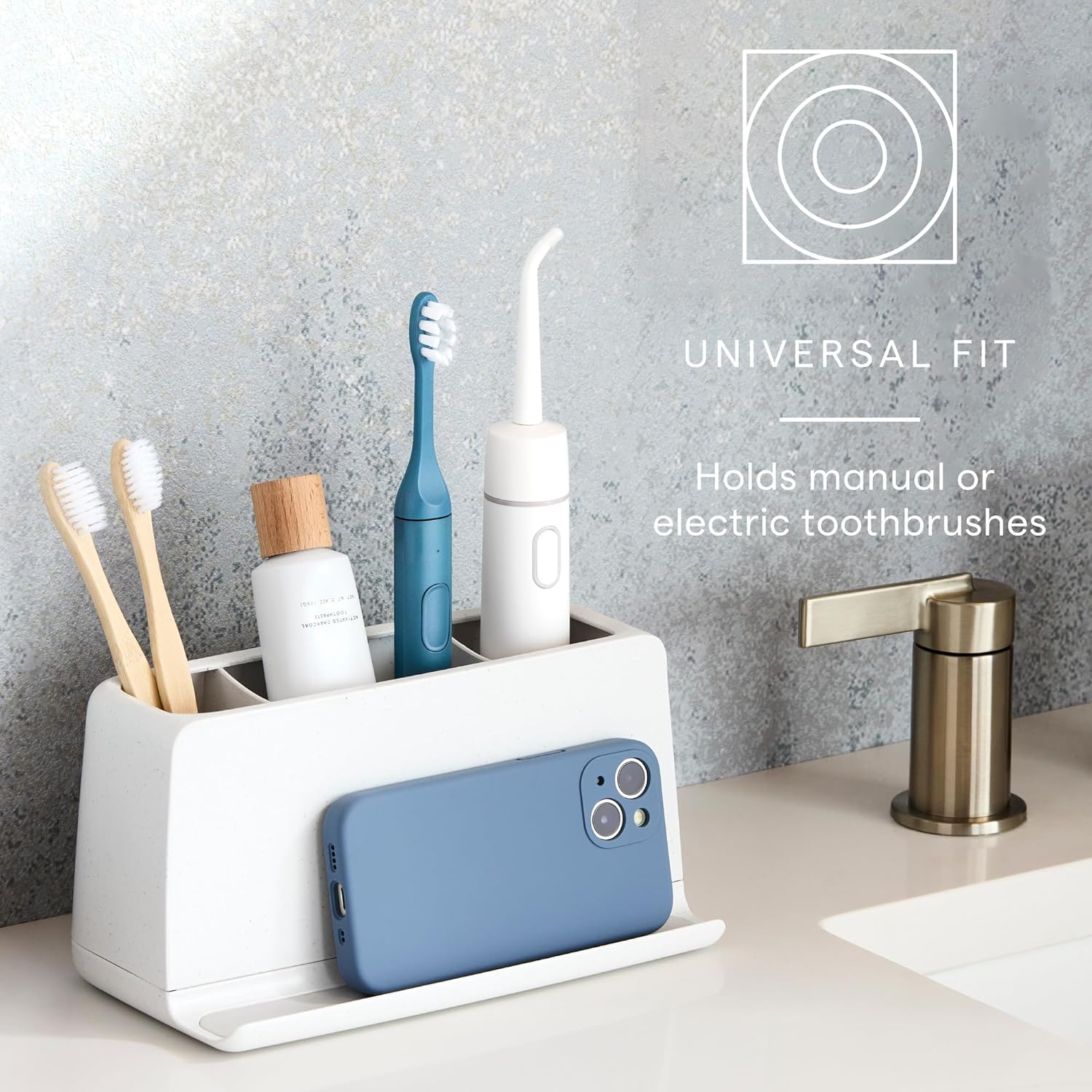YouCopia Ledge Toothbrush Holder 3-Slot