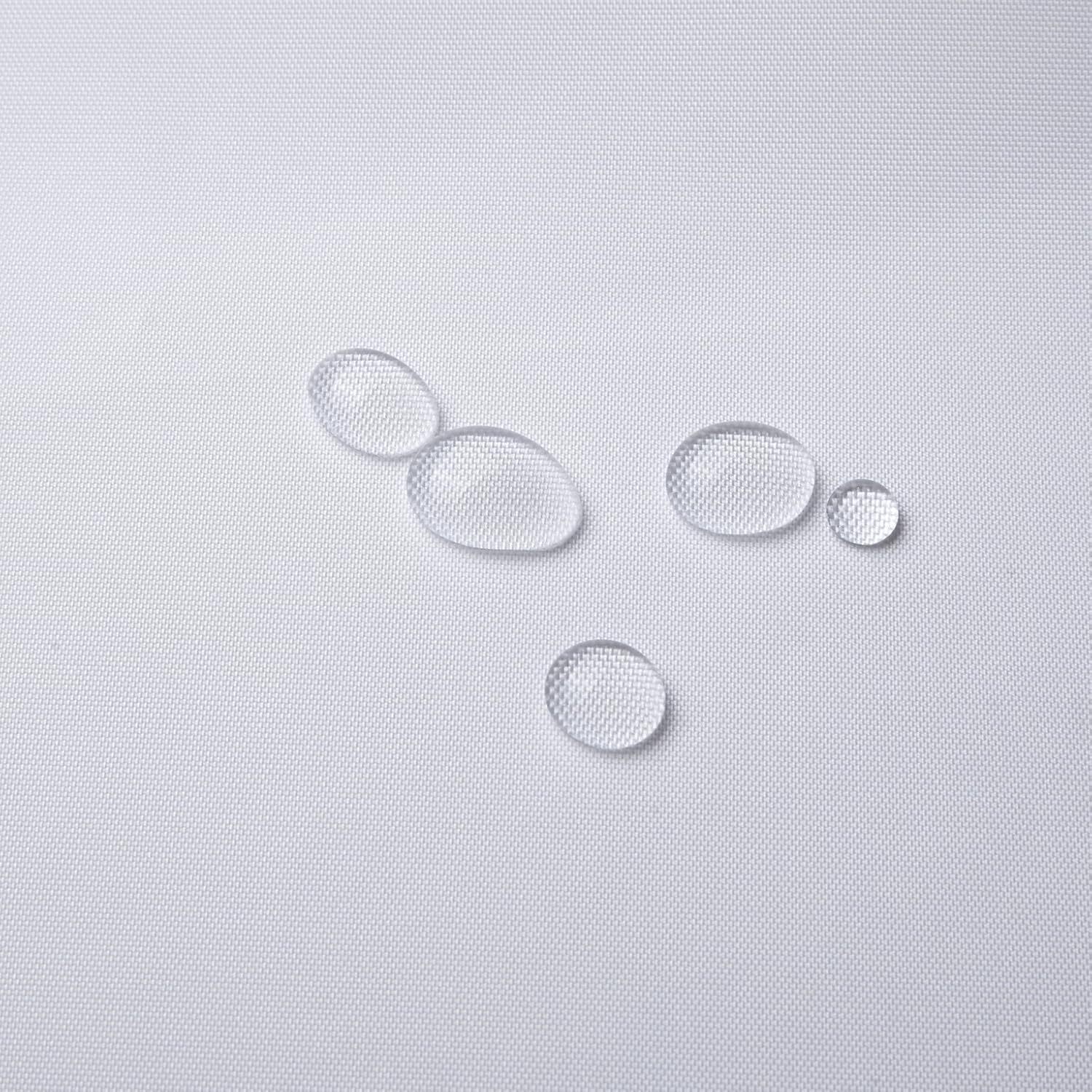 SLattye 72 x 84 Washable Shower Curtain Liner with Curved Plastic Hooks Set