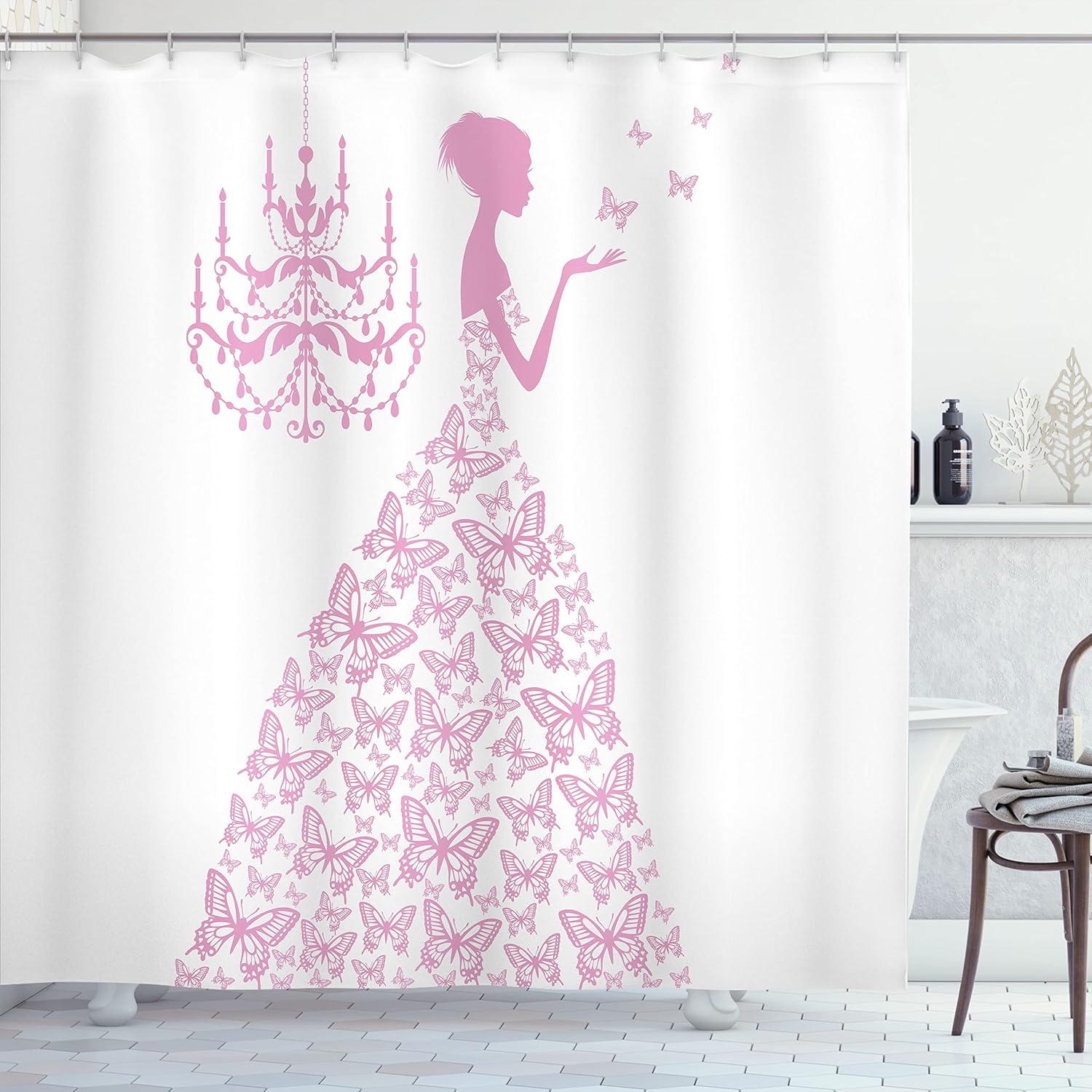 Ambesonne Love Shower Curtain Set 69 W x 70 L