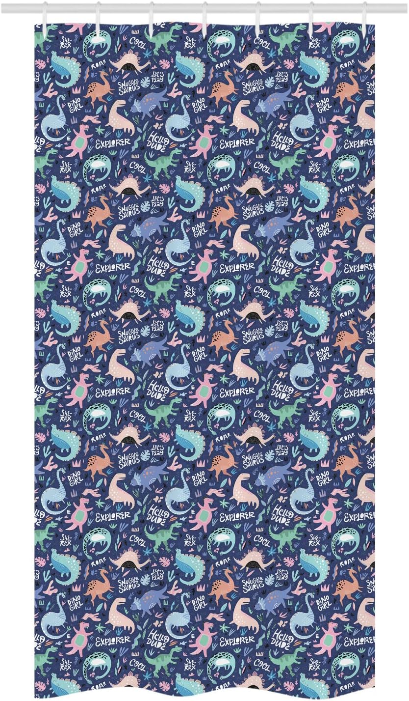 Ambesonne Dinosaur Shower Curtain Set with Hooks