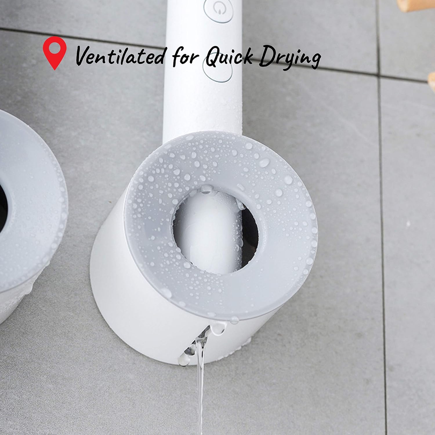 LaLand Electric Toothbrush Holder Wall Mounted 2-Pack Grey