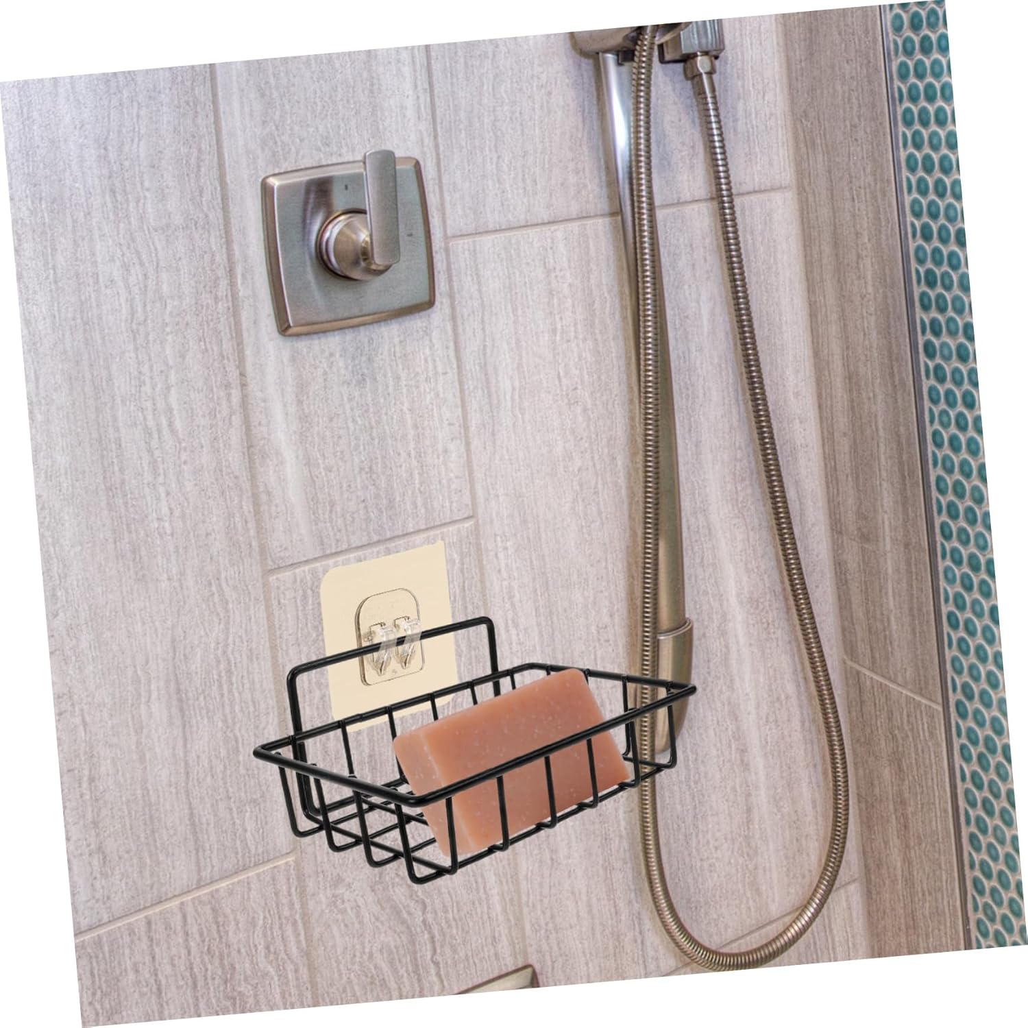 SOPOTUTU Silver Metal Bathroom Soap Holder Rack