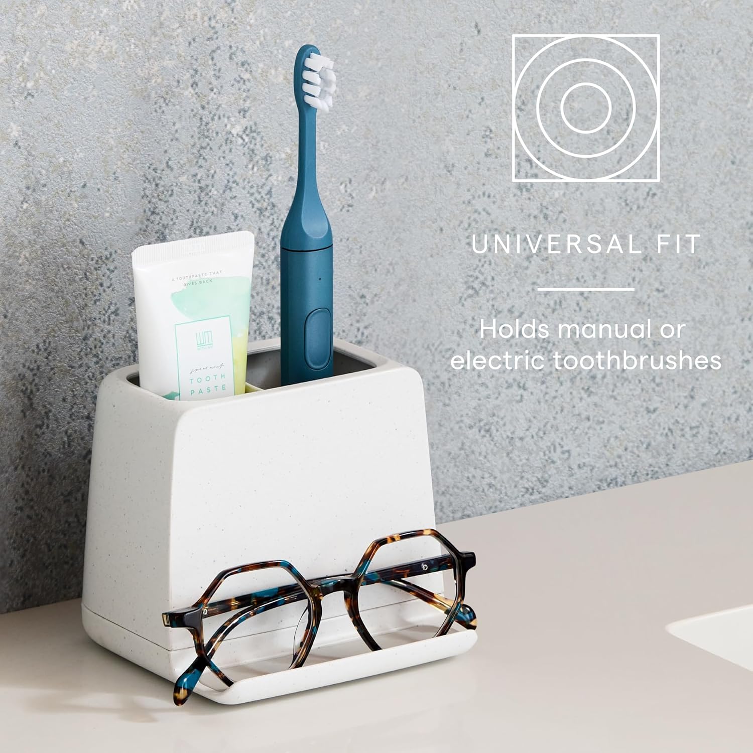 YouCopia Ledge Toothbrush Holder 2-Slot
