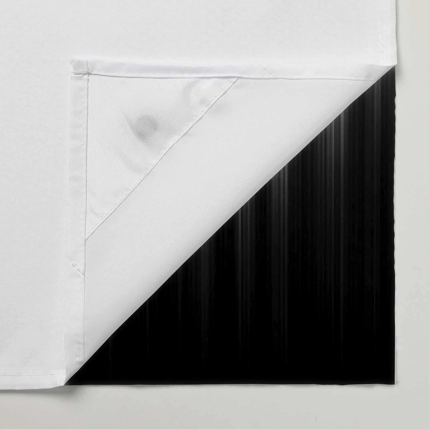 QeHoelyfe Ombre Black Shower Curtain with Snap Liner
