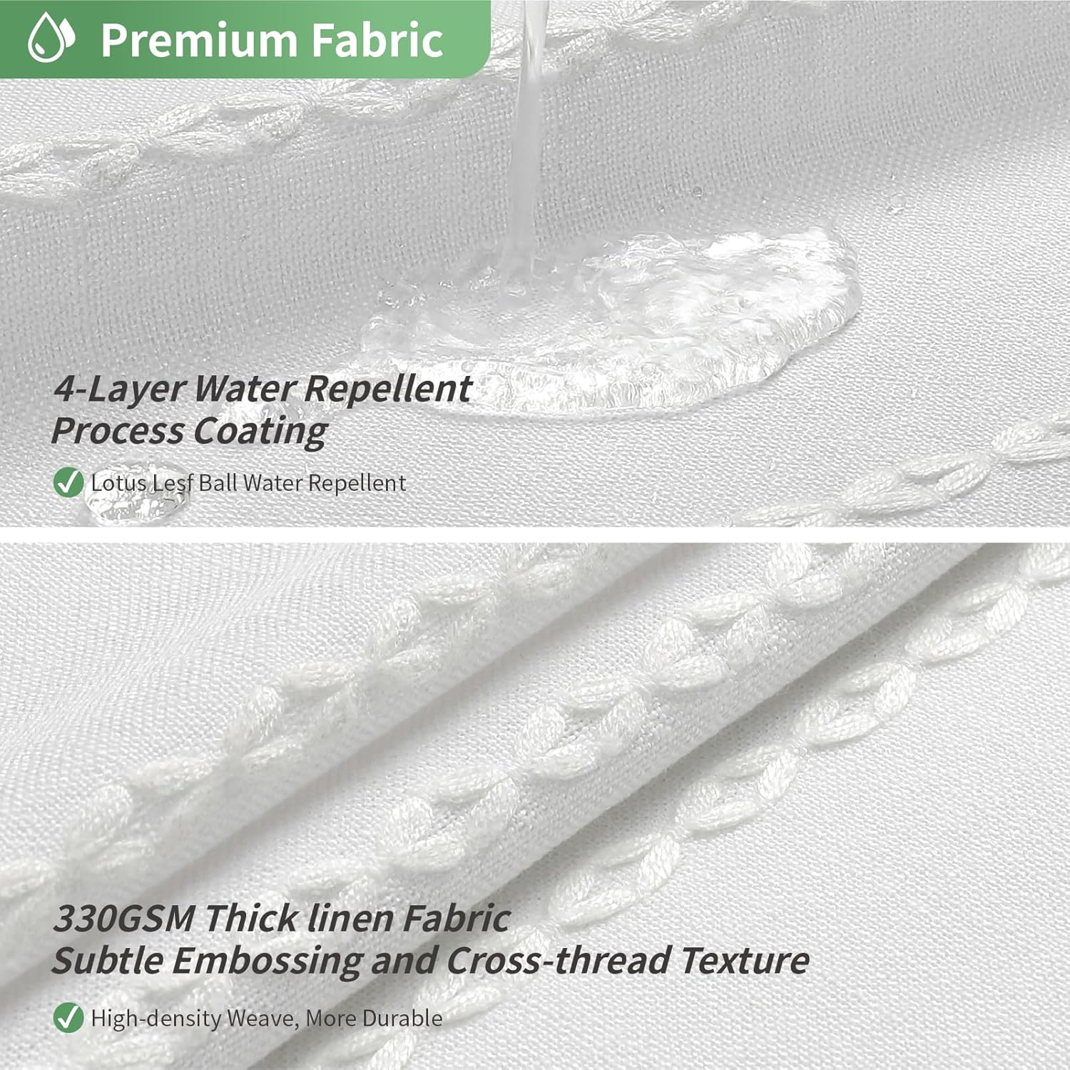 No Hook Extra Long Shower Curtain Set with Liner
