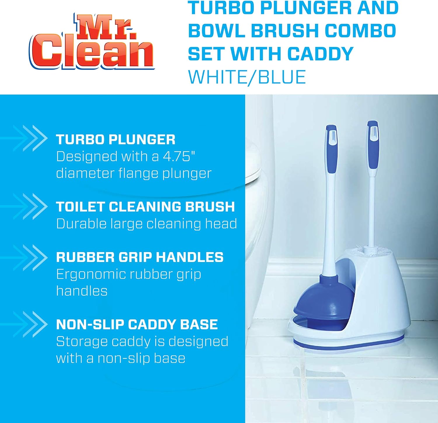 Mr Clean Toilet Bowl Brush And Plunger Set
