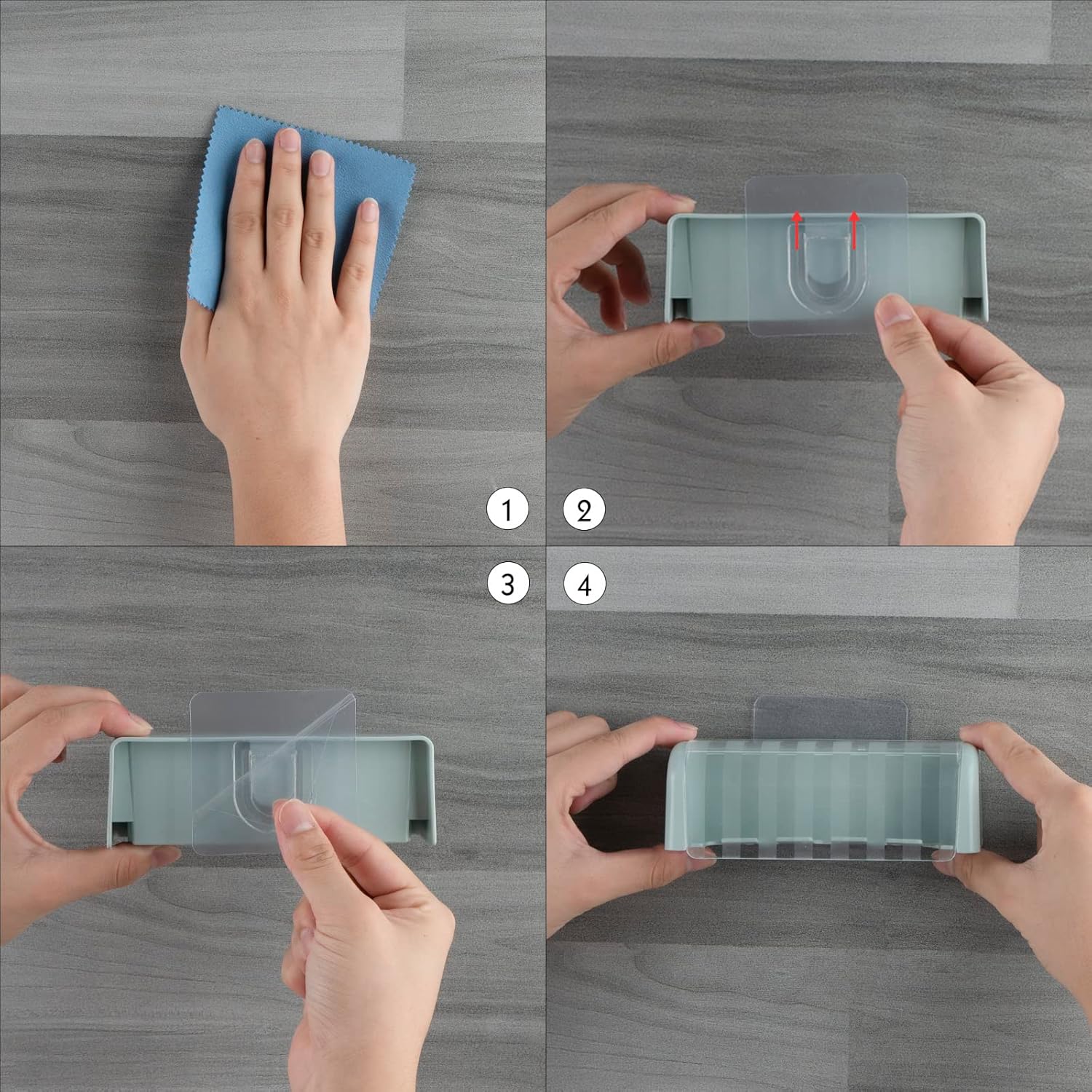LUEXBOX Wall Mounted Toothbrush Holder with Cover 5 Slots