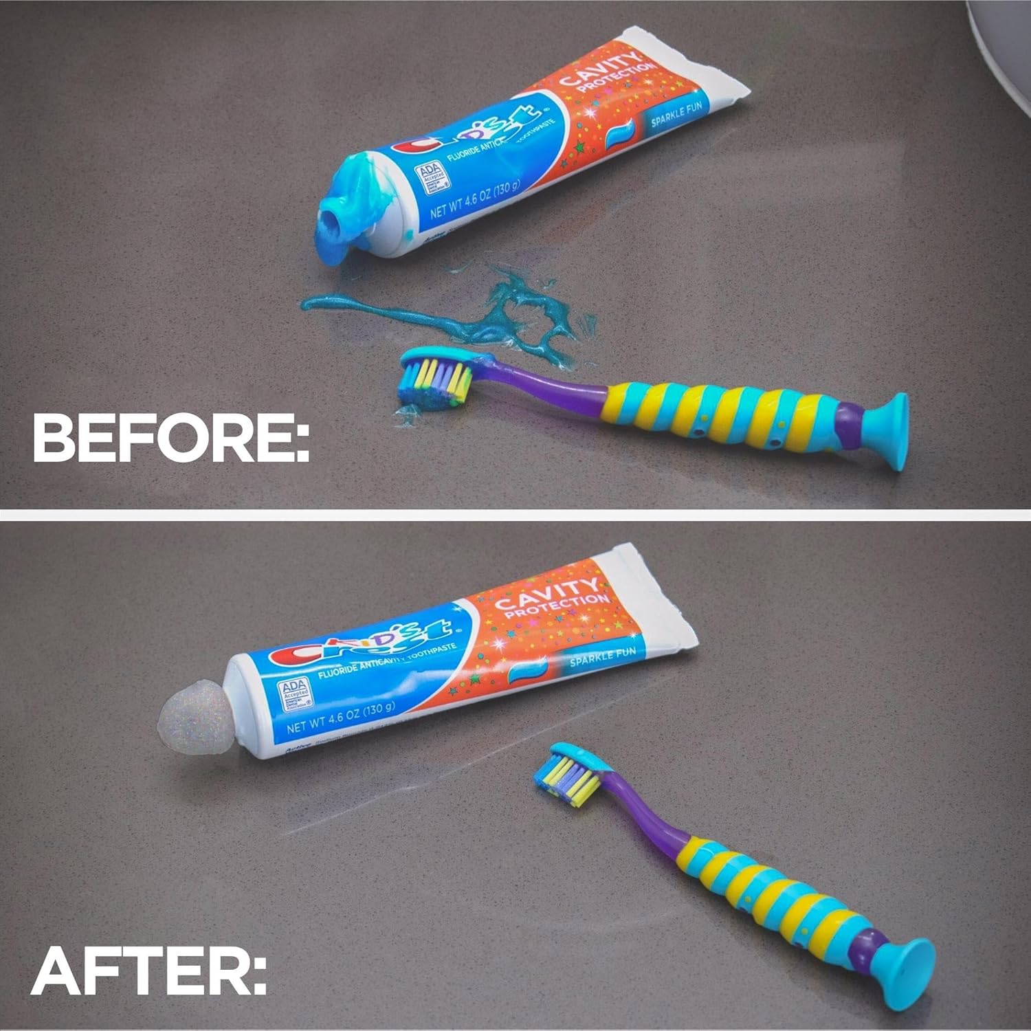 Chrome Cherry SqueezMe Self-Closing Toothpaste Caps Pack of 6