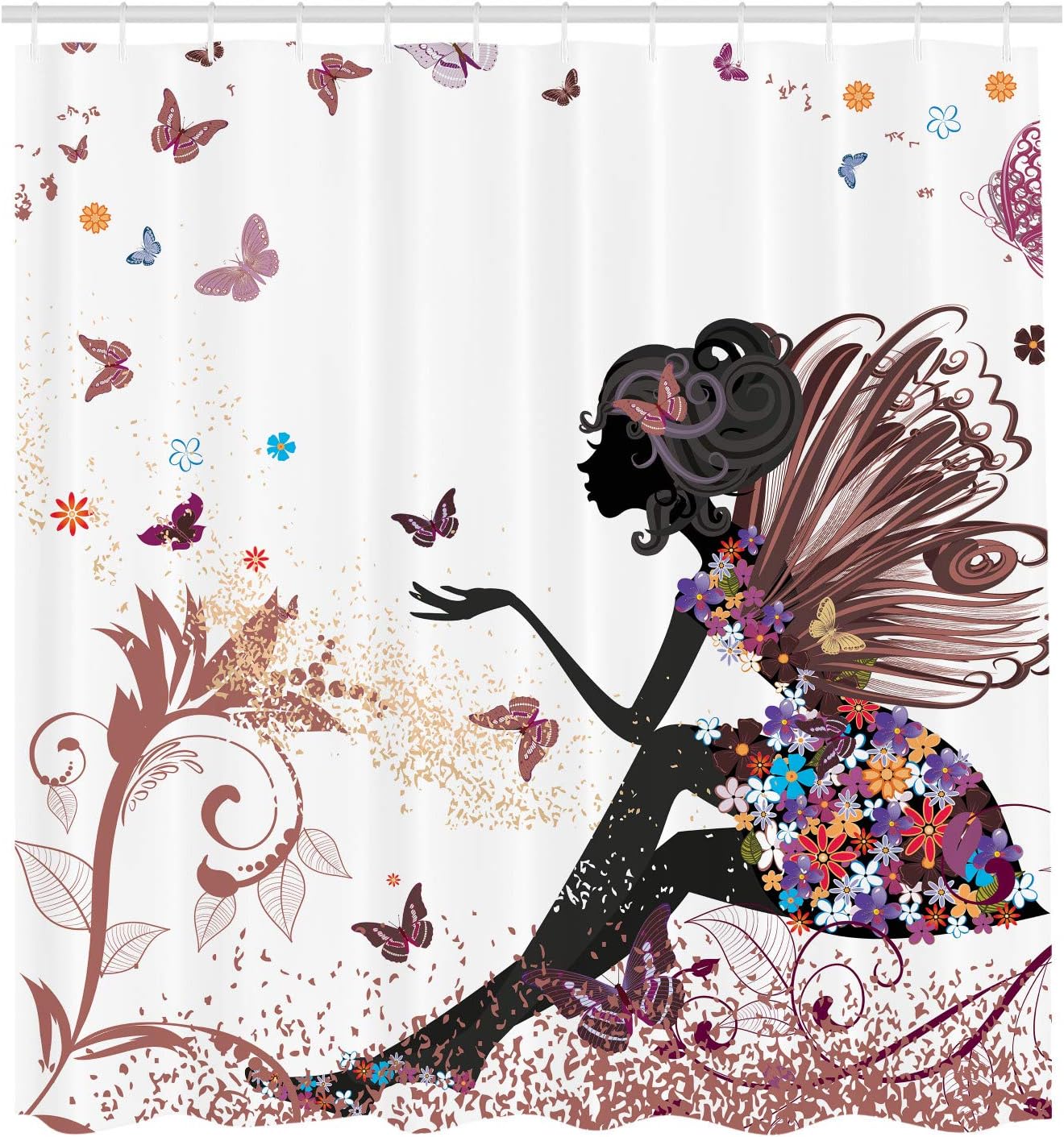 Ambesonne Fantasy Shower Curtain Set with Hooks