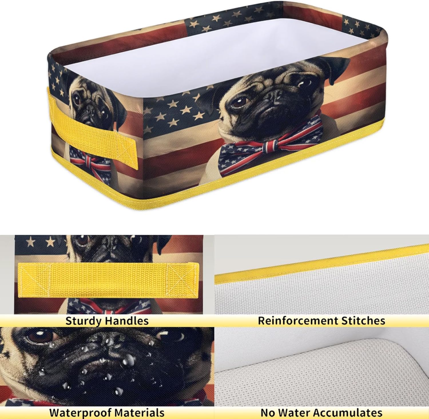 Independence Day Toilet Paper Basket with Handles
