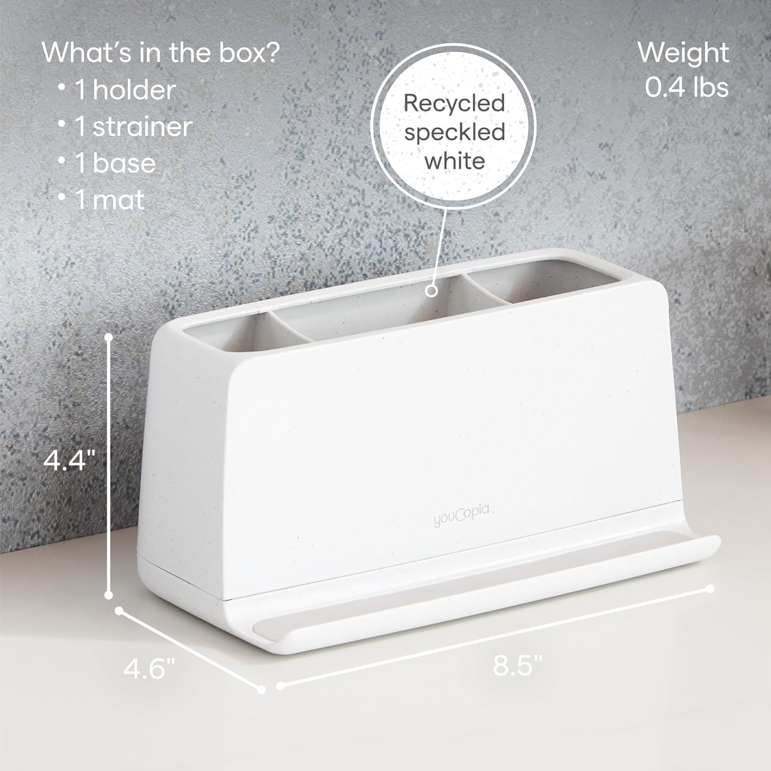 YouCopia Ledge Toothbrush Holder 3-Slot
