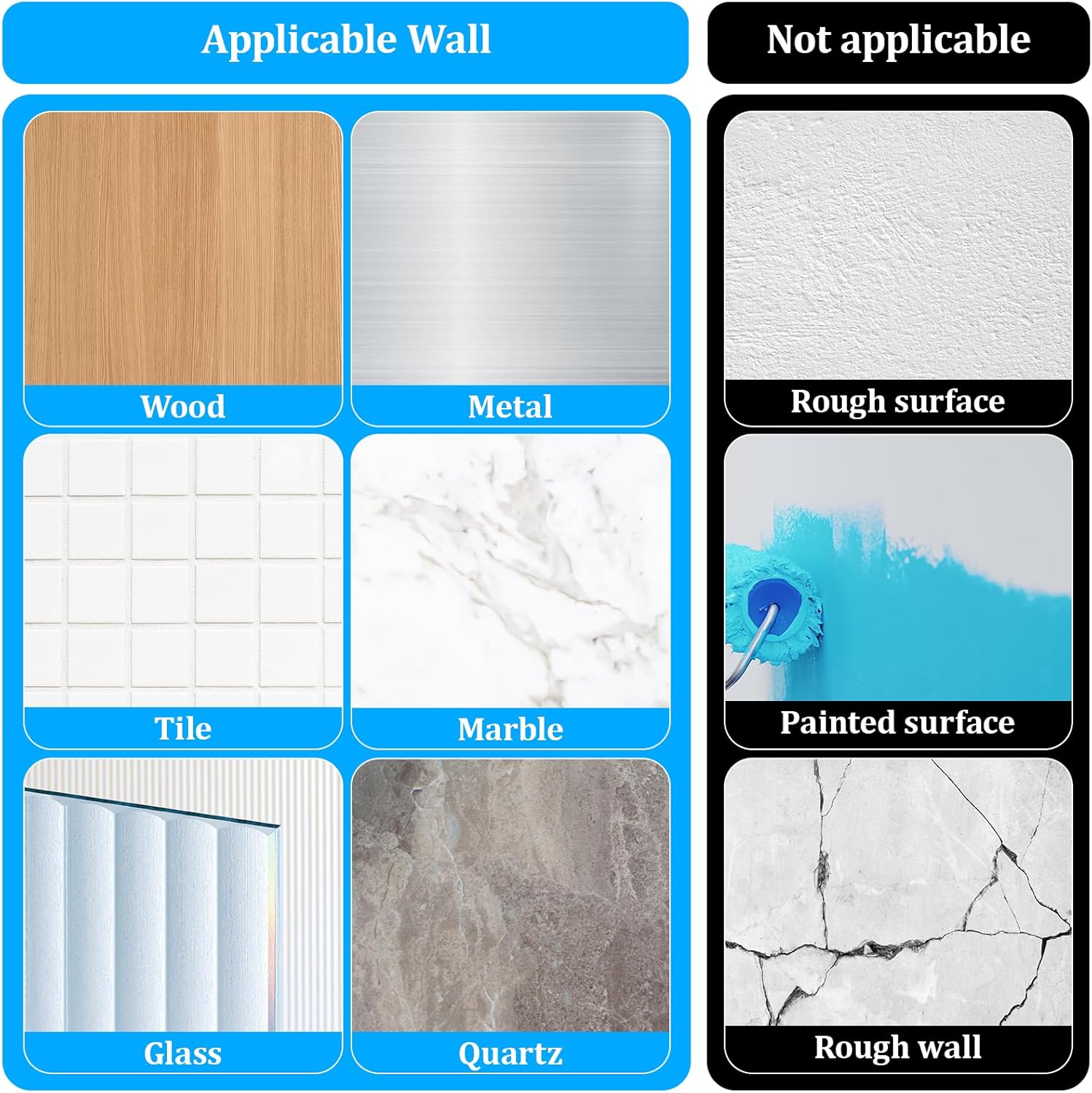 14 Pcs Clear Shower Shelf Adhesive Hooks for Bath and Kitchen