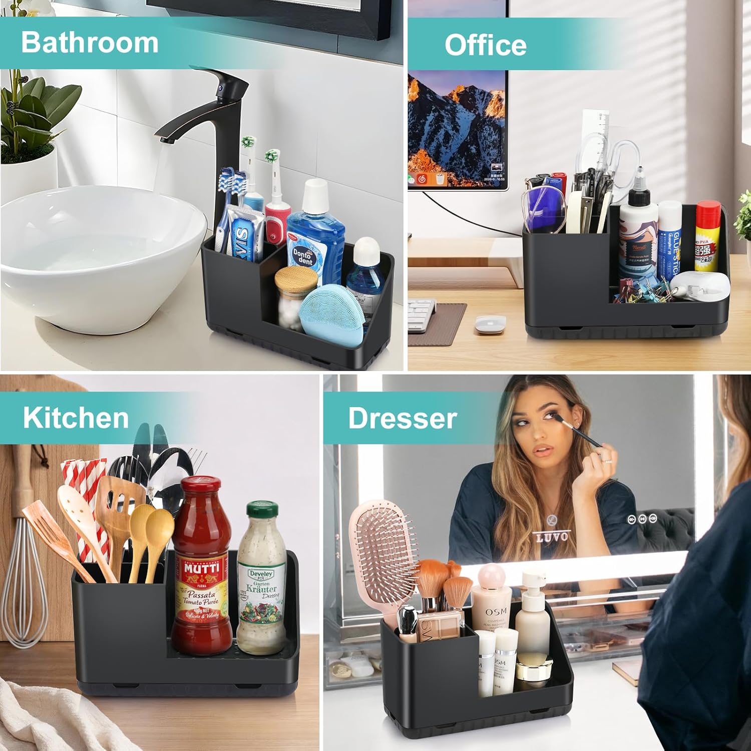 PARKMANI Toothbrush Holder with Drainage and Storage