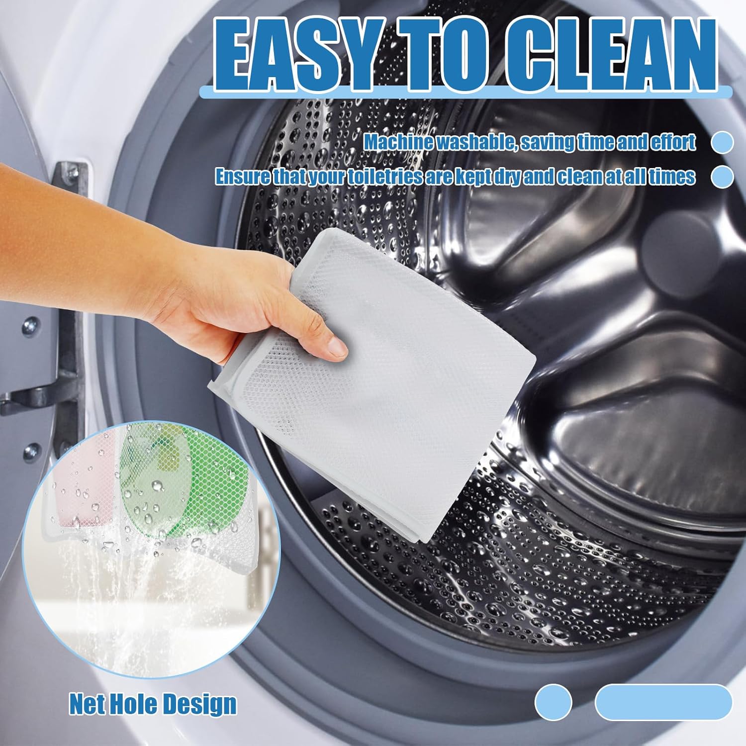 Mesh Shower Caddy with 8 Pockets 255x145in 2 PCS
