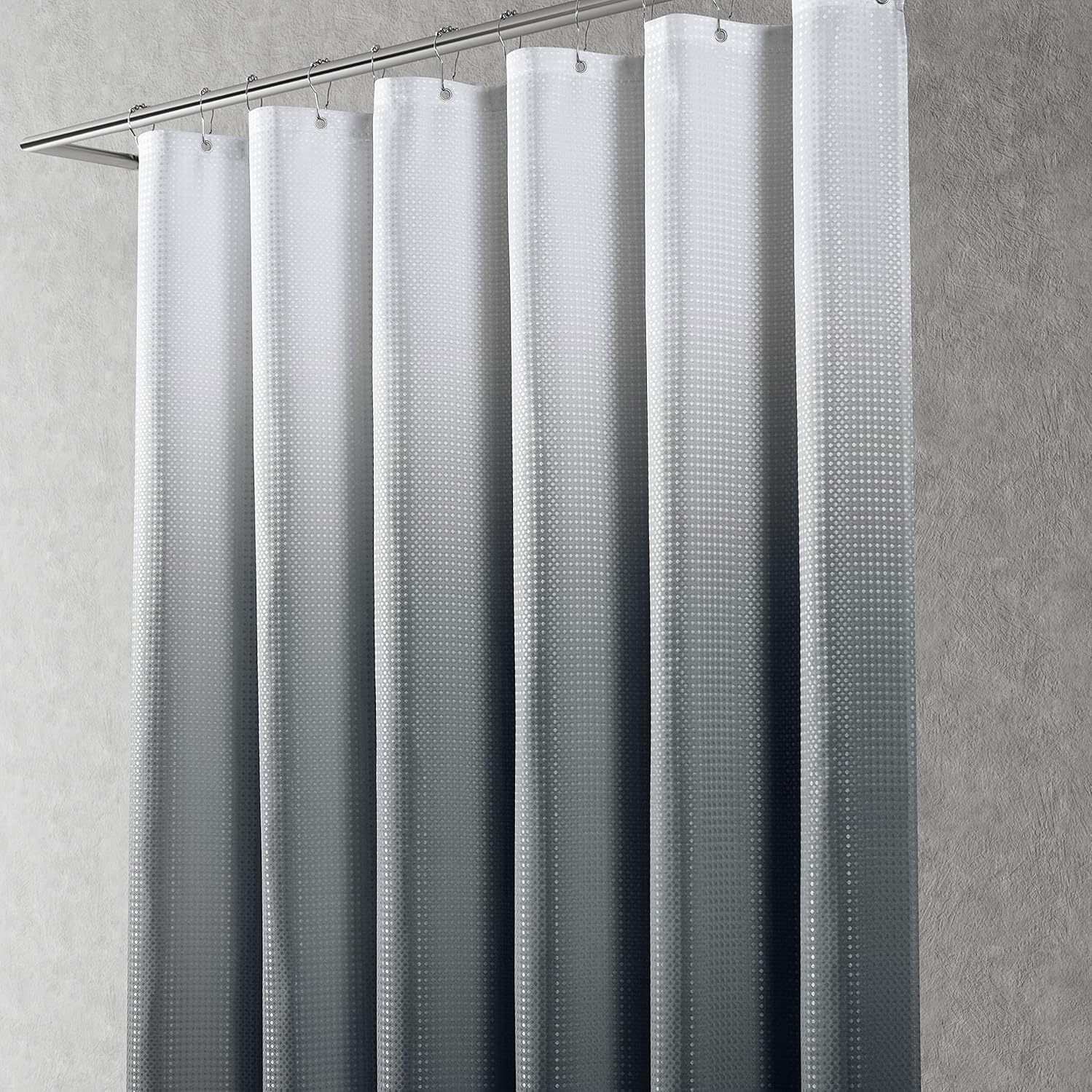 Naturoom Ombre Shower Curtain Set with 12 Hooks