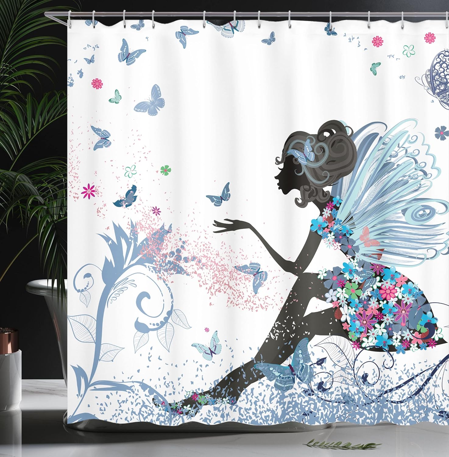 Ambesonne Fantasy Shower Curtain with 12 Hooks