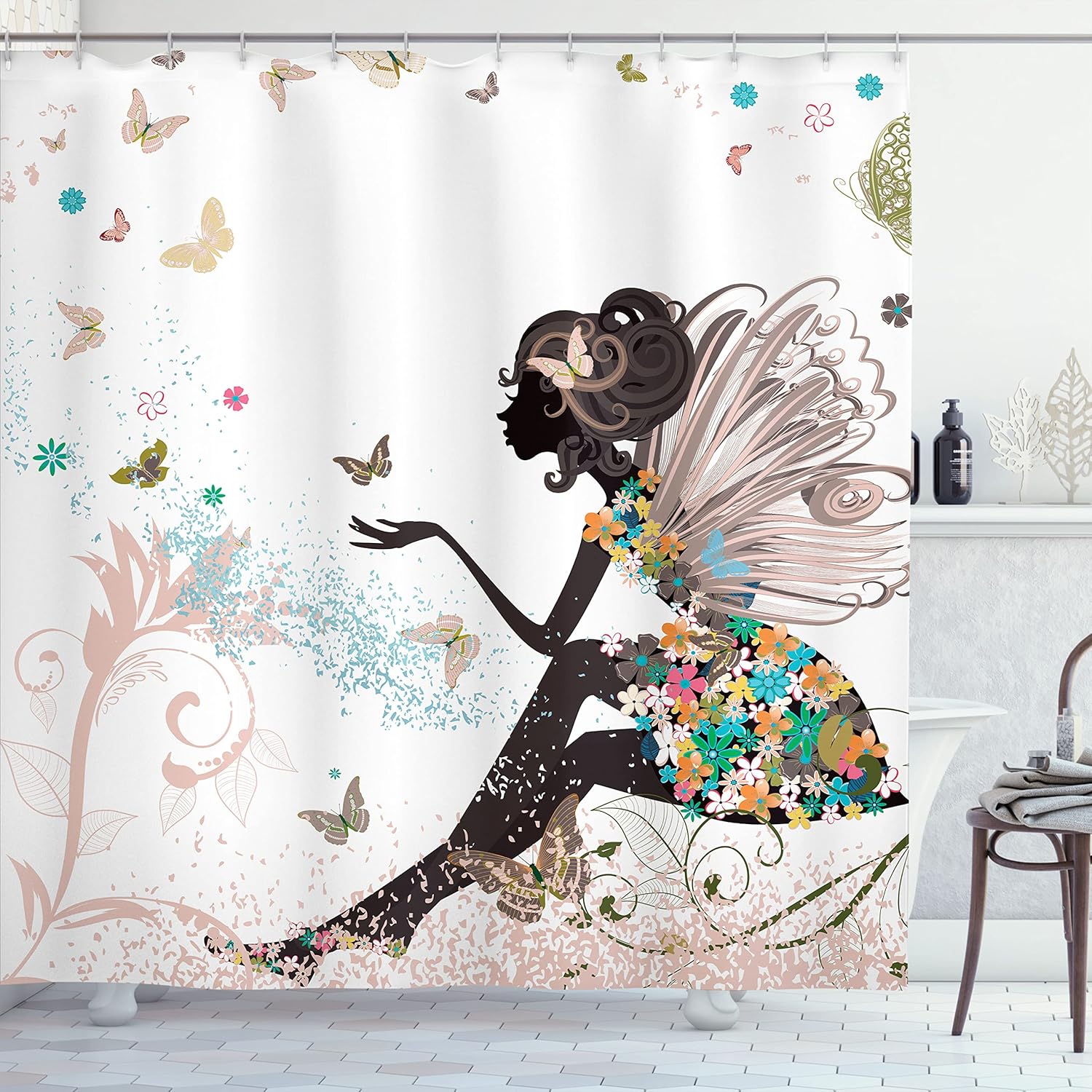 Ambesonne Fantasy Shower Curtain 69x70 Warm Taupe