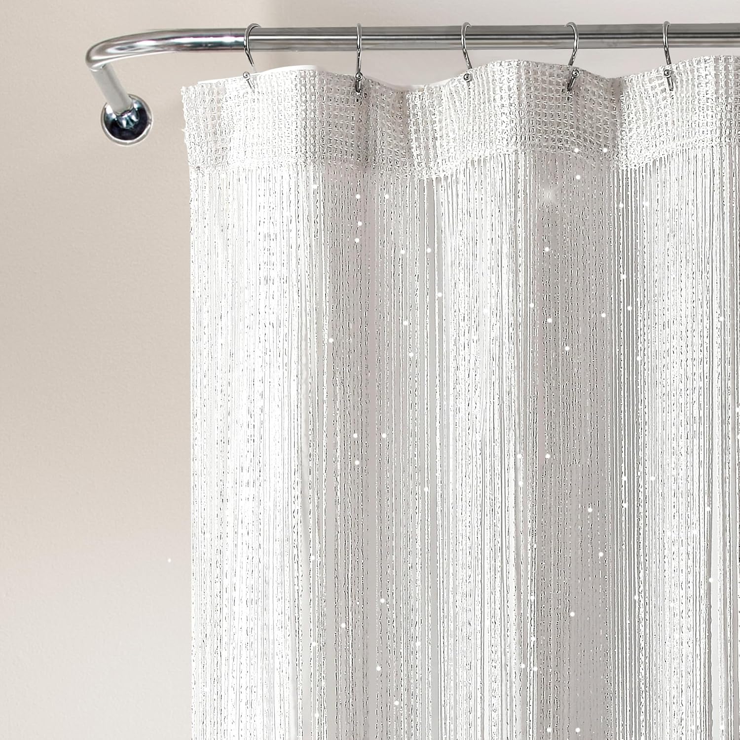 Lush Decor Night Sky String Thread Shower Curtain Set