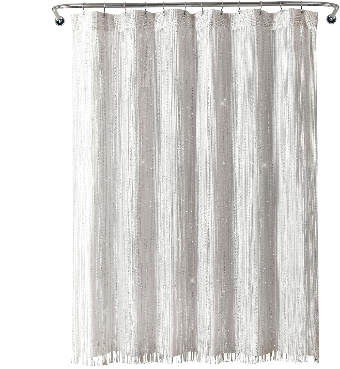 Lush Decor Night Sky String Thread Shower Curtain Set
