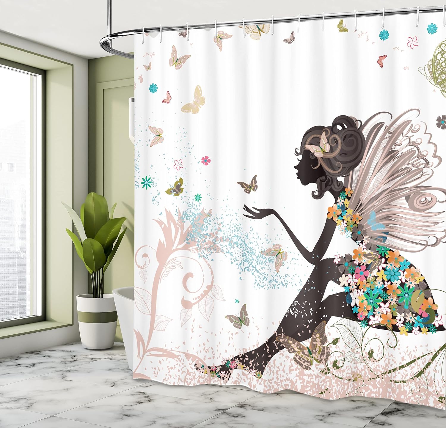Ambesonne Fantasy Shower Curtain 69x70 Warm Taupe